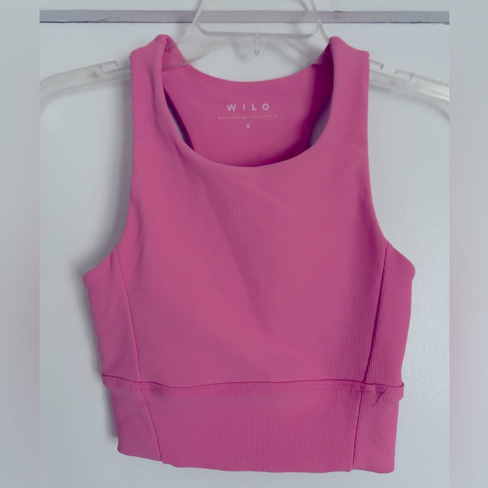 Wilo the Label Pink Ribbed Sports Tank